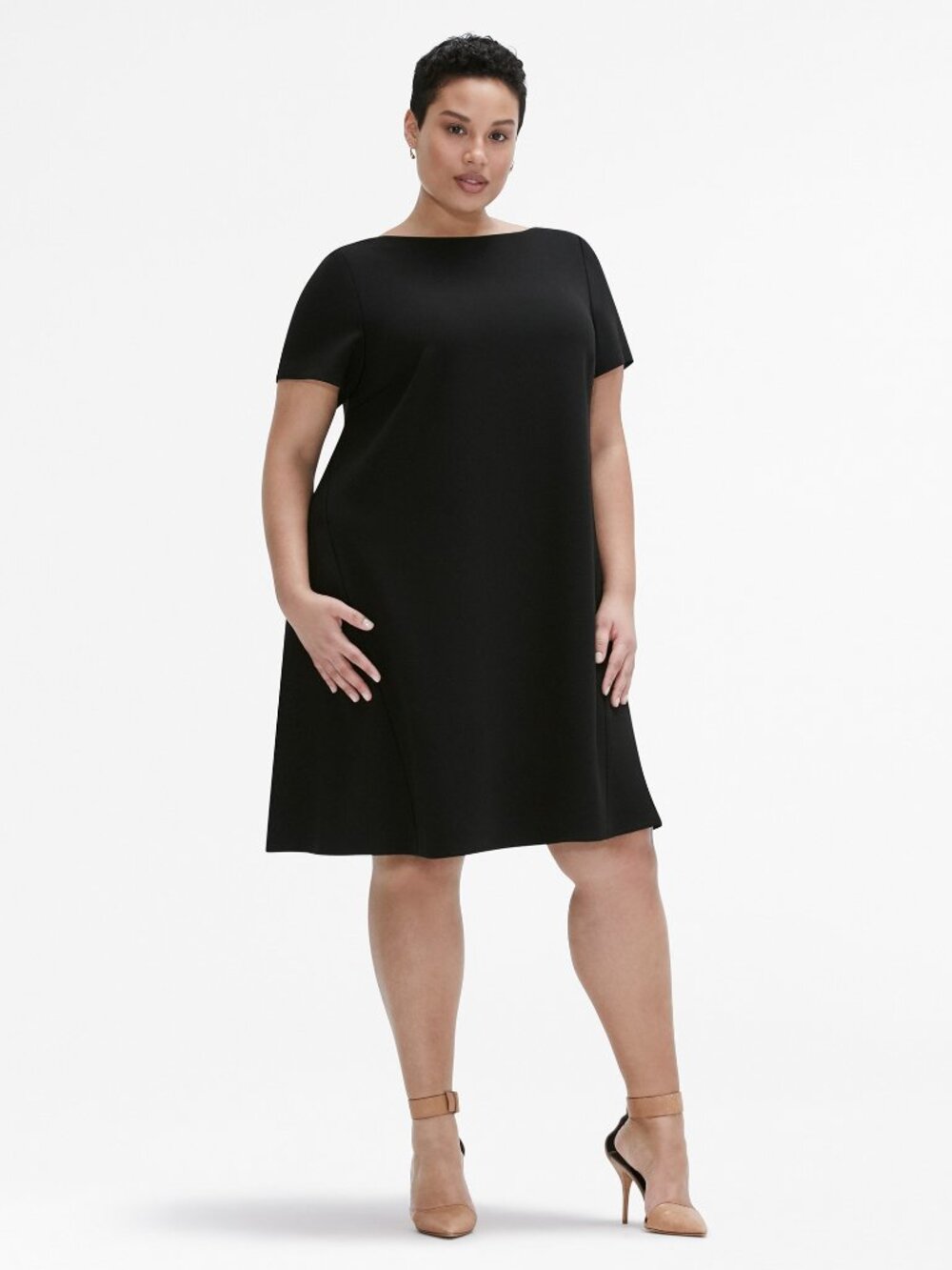 MM LaFleur Black Short Sleeve Georgia Swing Dress | Size +1 (1X)